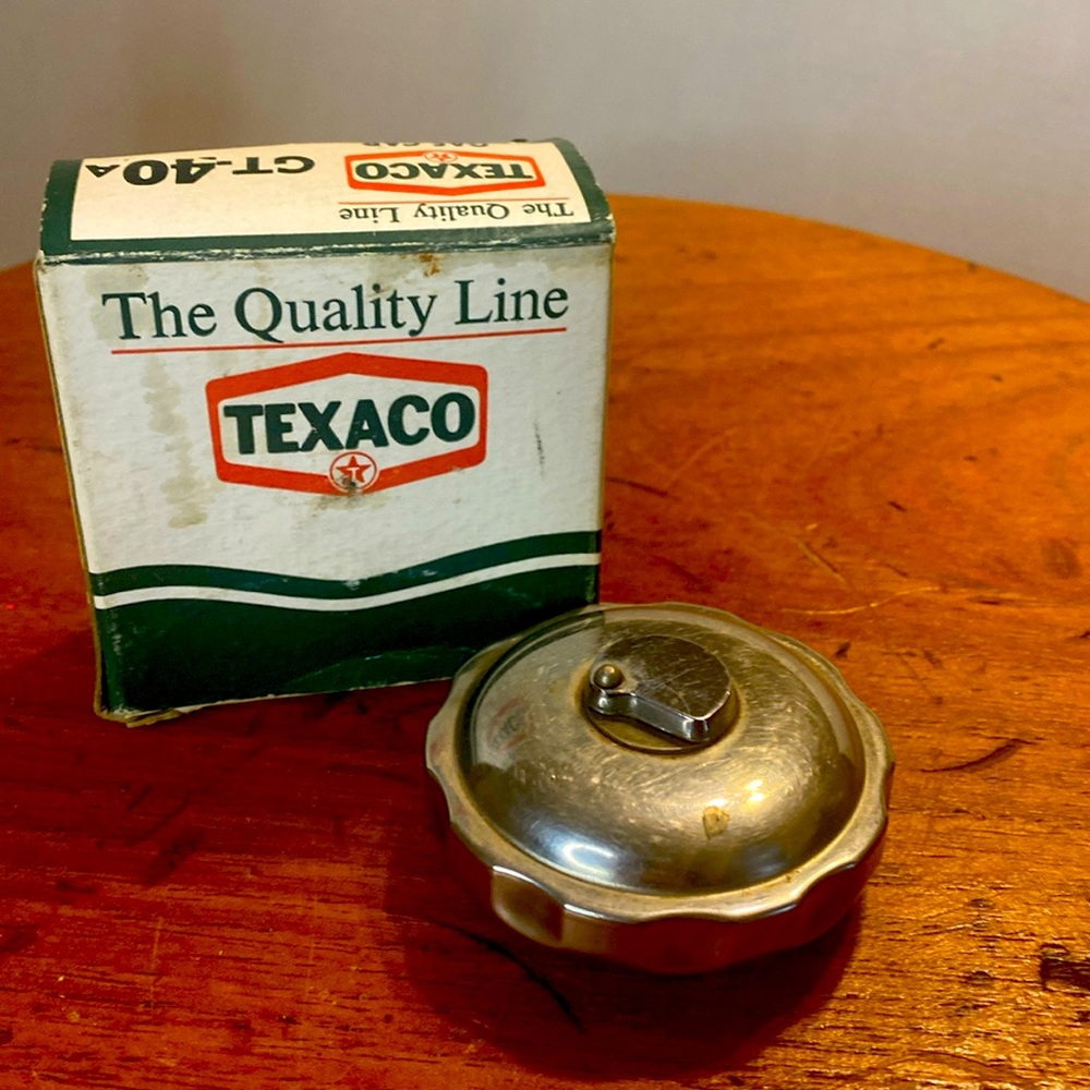 Vintage Texaco gas cap with box home decor collector
